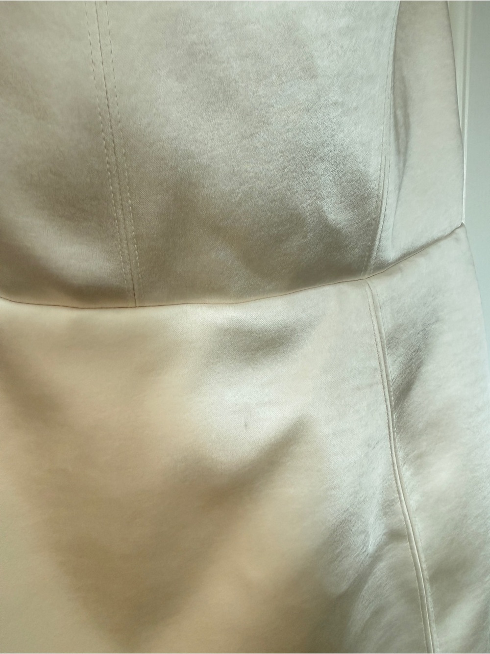 Oh Polly NWT Cream Strapless Satin Mini Dress - Picture 5 of 6